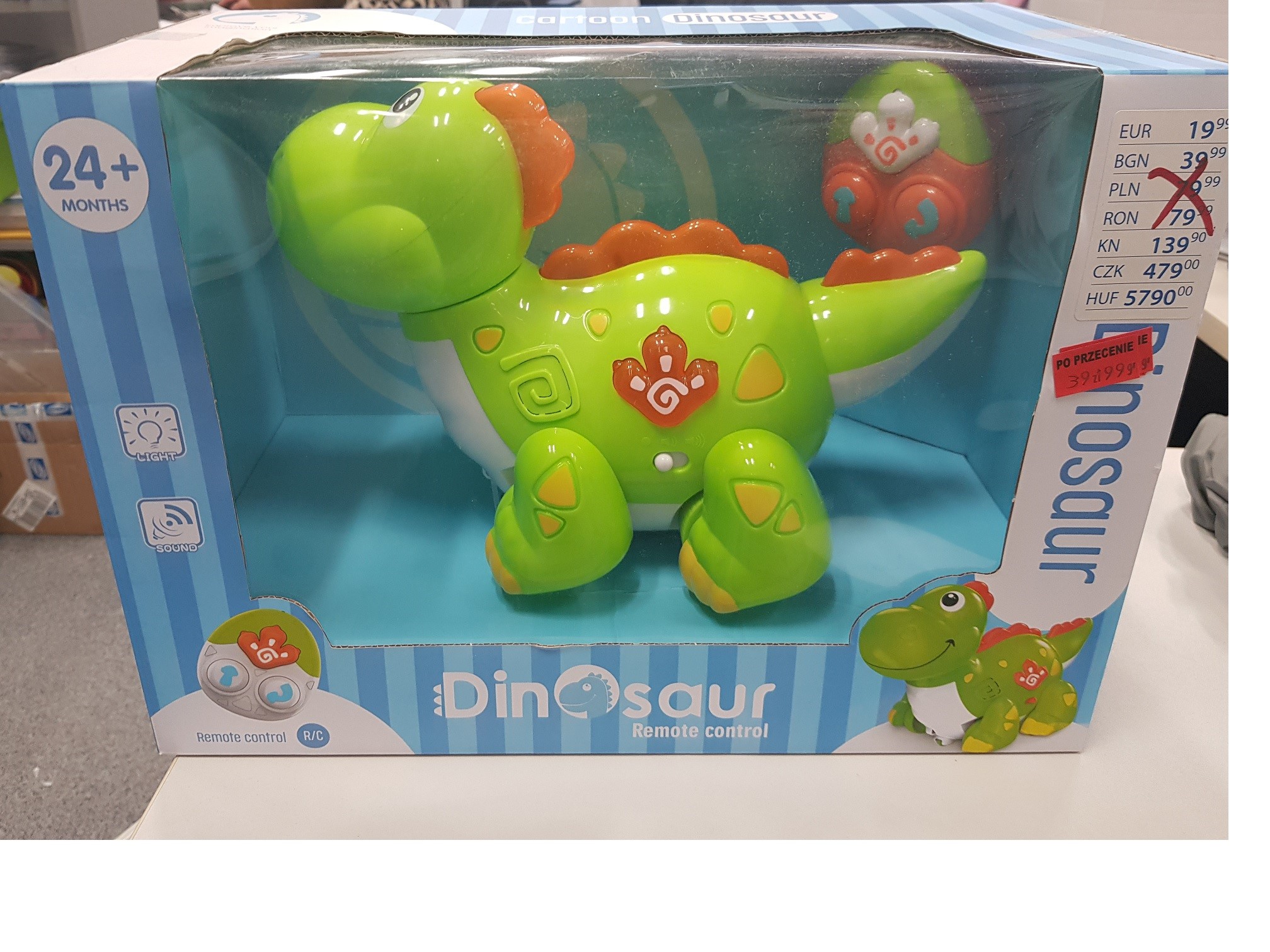 Zabawka sprzedawana w sieciach PEPCO - Dinozaur